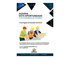 Encarregado Construção Civil (m/f) - Coimbra